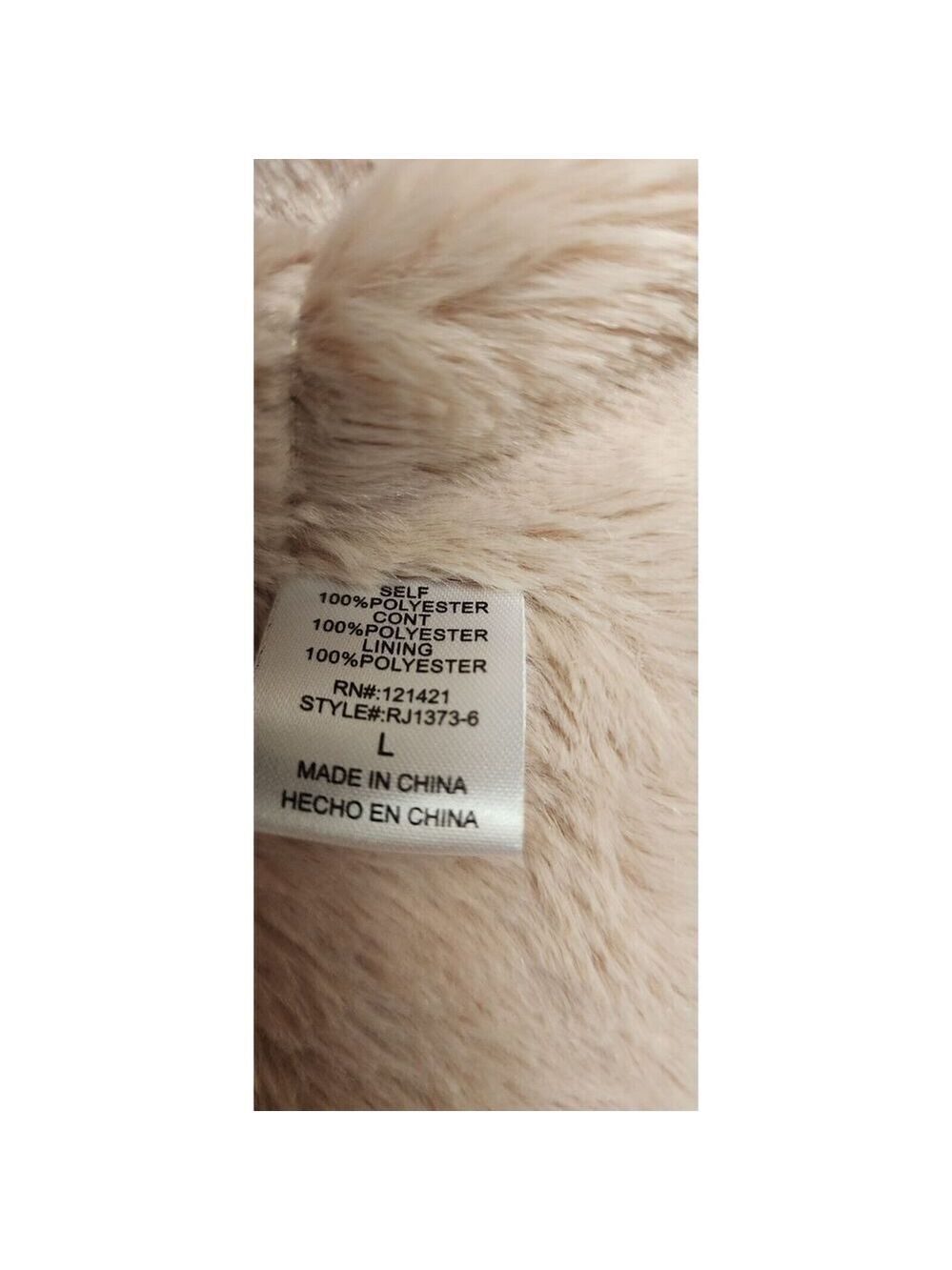 Ellison ELLA Faux Suede Fur lined Double Breasted Zip Coat Pink Size Large - Picture 8 of 8